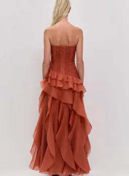 Aje Canyon Gown in Coral Clay Size 10 for rent on The Volte - image 3