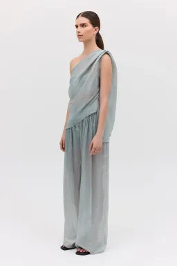Bianca Spender Liquid Organza Antonia Top Blue Size 14 for rent on The Volte - image 5