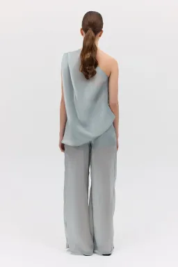 Bianca Spender Liquid Organza Antonia Top Blue Size 14 for rent on The Volte - image 8