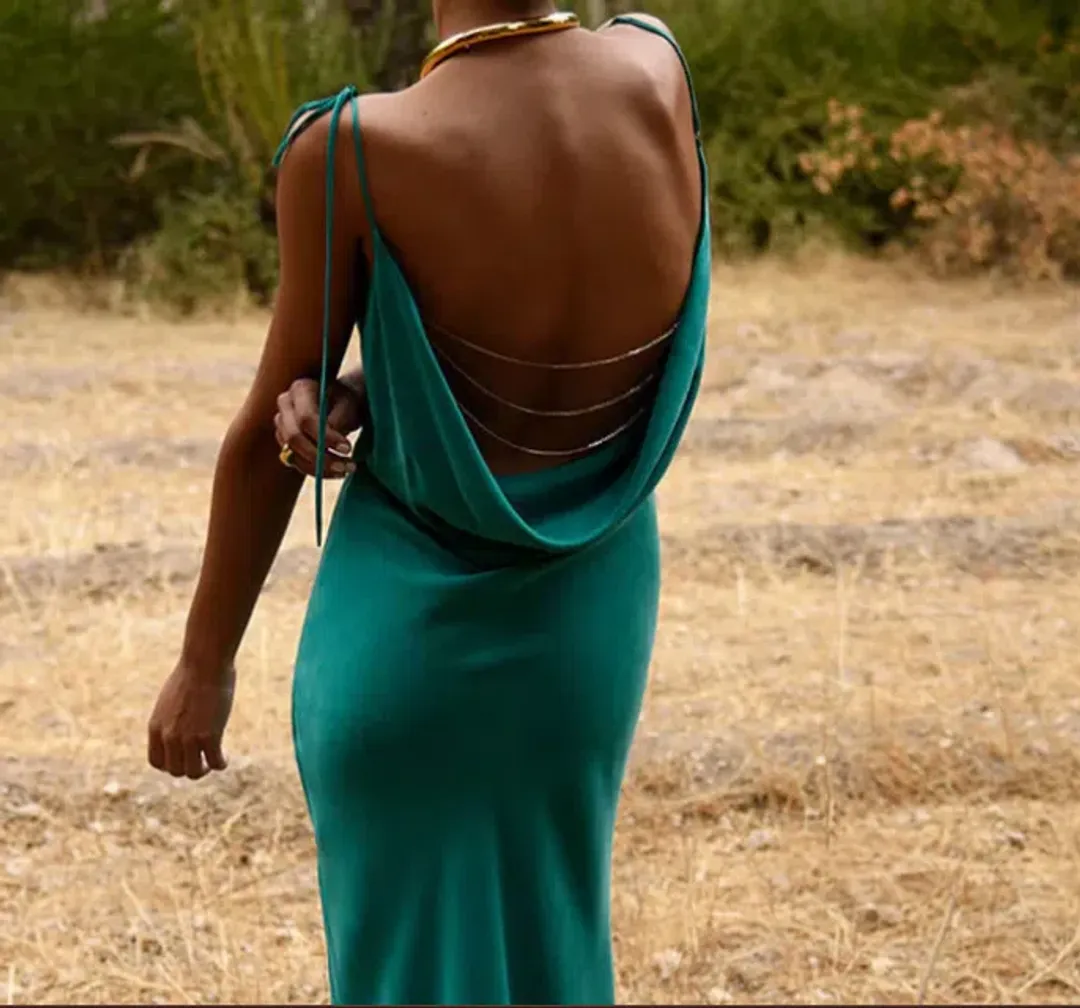 Rat & Boa Ophelia Dress Green for rent on The Volte - main image