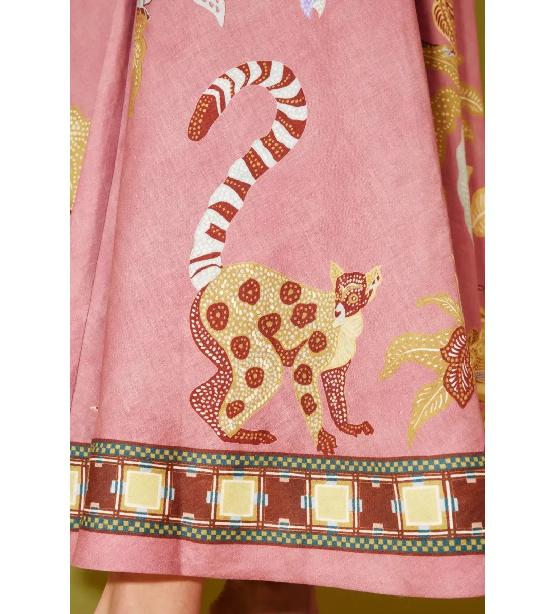 Alemais Zuri Ballet Midi Dress Pink Print Size 14 for rent on The Volte - main image