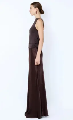 Bec and Bridge Mirabelle Cowl Neck Maxi Dress in Dark Chocolate Size 8 for rent on The Volte - image 3