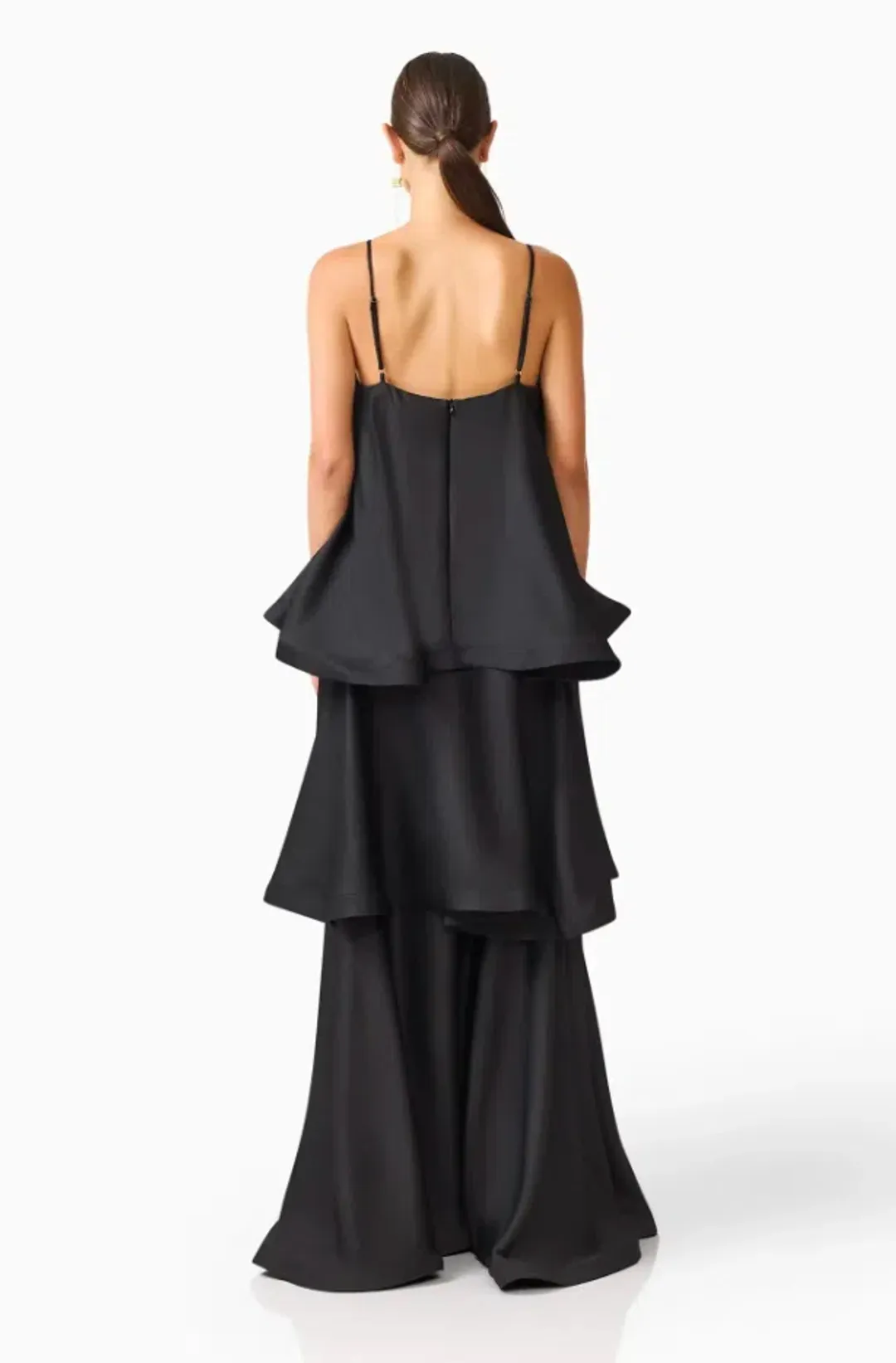 TILLY TIERED MAXI DRESS | BLACK - SIZE 14 for rent on The Volte - main image