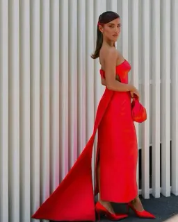 Effie Kat’s Red Zahara Dress Size 14 for rent on The Volte - image 3