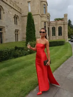 Effie Kat’s Red Zahara Dress Size 14 for rent on The Volte - image 1