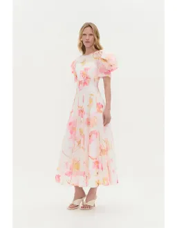 Aje Clementine Midi Dress Floral Size 12 for rent on The Volte - image 1