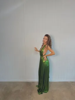 Retrofete Graciane Jumpsuit Green Size XSmall for rent on The Volte - image 2