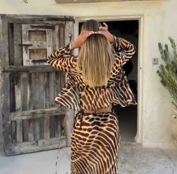 RAT & BOA RENO BLOUSE in Leopard Print XXS (Fits AU 4 - 6) for rent on The Volte - image 3