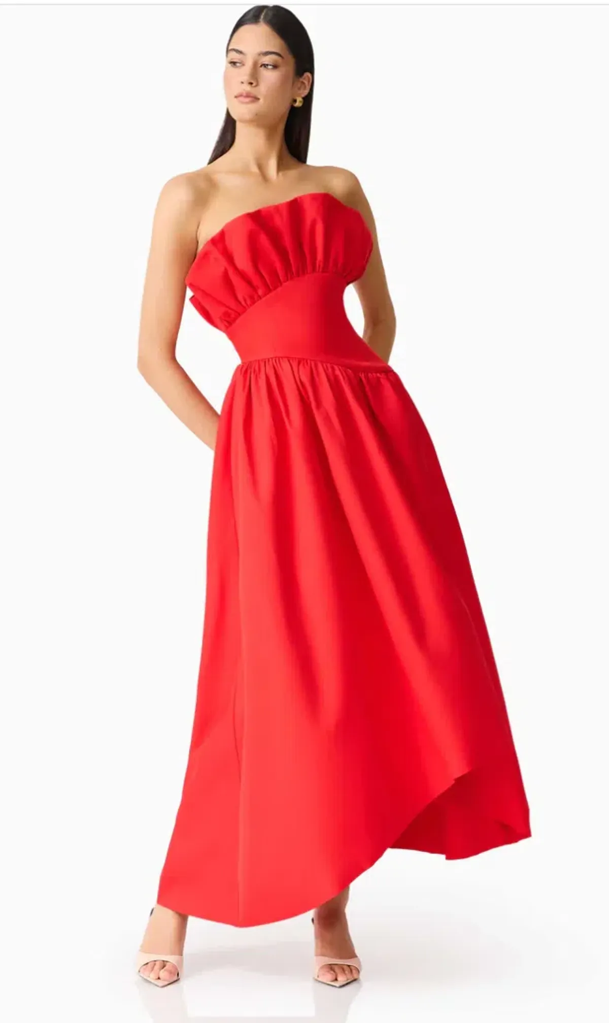 Ellaitt Laurel Sleeveless Maxi Dress In Red Size Small for rent on The Volte - main image