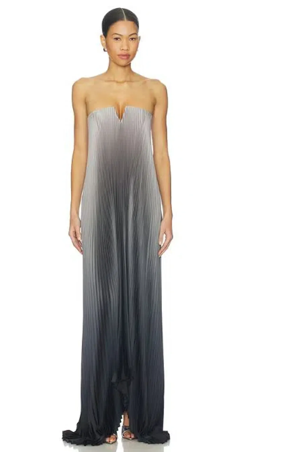 Lidee Black Tie Gown in Smoke Ombre Size 14 for rent on The Volte - main image