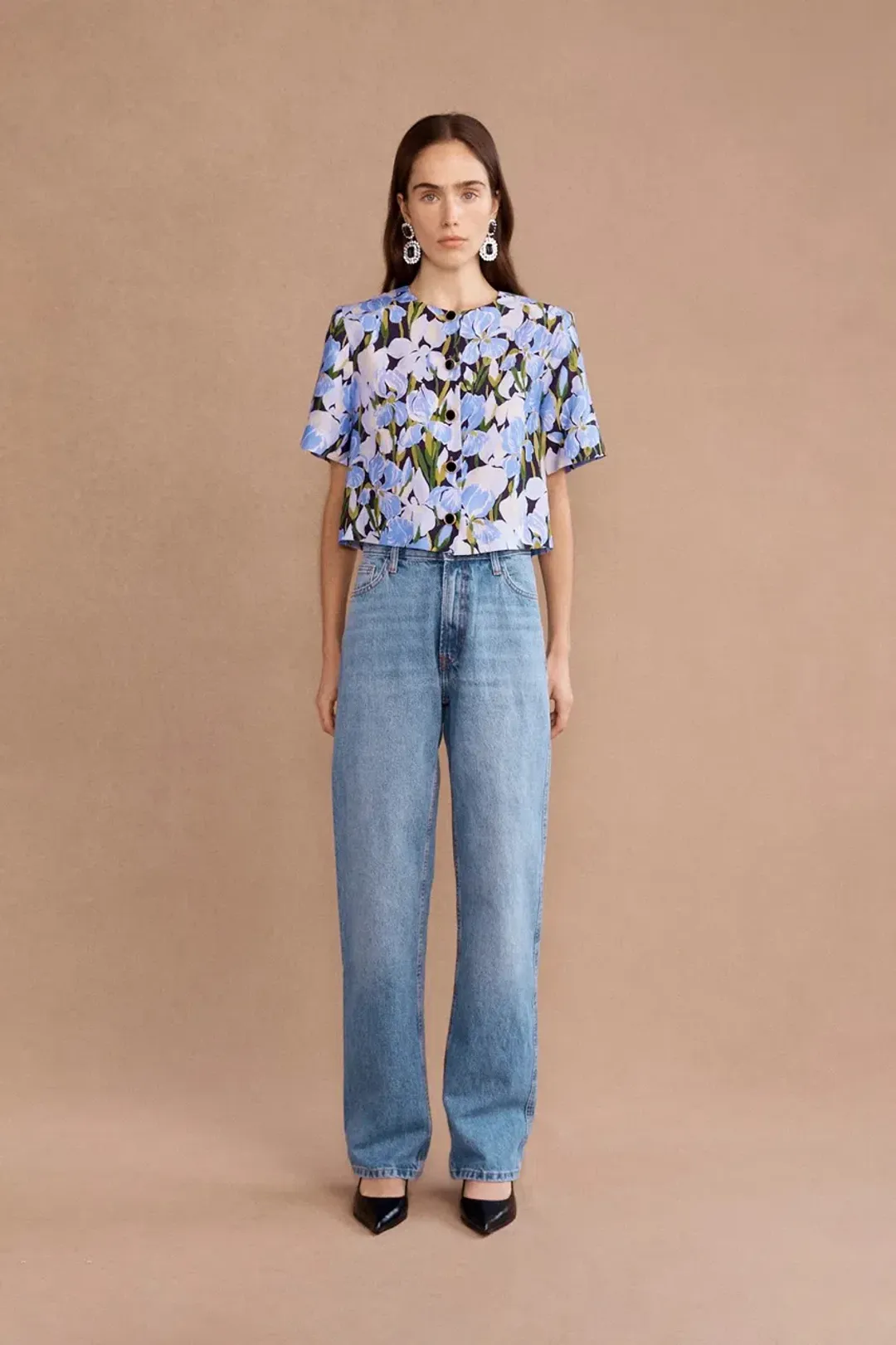 Lovaan Jasmine Top Midnight Bloom Size 12 for rent on The Volte - main image