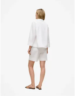 Trenery Fine Poplin Popover Shirt White Size 10 for rent on The Volte - image 5