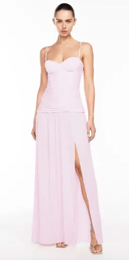 Manninng Cartell Double Time Pleat Dress Hydrangea Pink Bridesmaid Dress in AU 10 for rent on The Volte - image 3