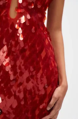 Misha Sapphire Sequin Maxi Dress Red Size XS / 6 for rent on The Volte - image 4