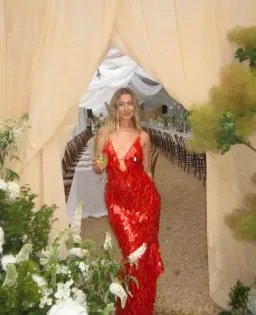 Misha Sapphire Sequin Maxi Dress in Red Sequin Size S / AU 8 for rent on The Volte - image 3