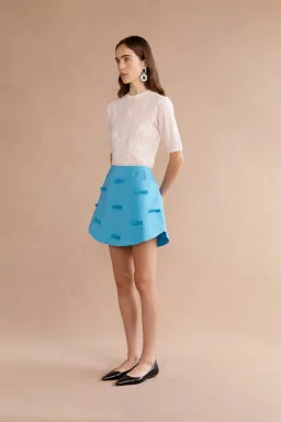 Lovaan Cosette Mini Skirt Electric Blue Size 8 for rent on The Volte - image 3
