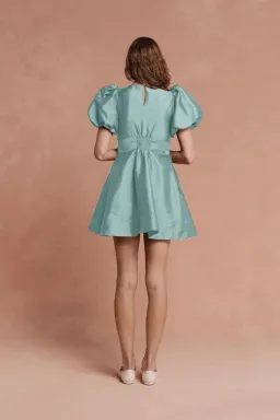 Lovaan Iris Mini Dress Sage Size 8 for rent on The Volte - image 3