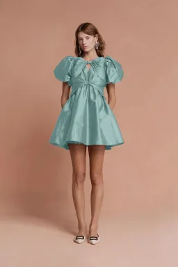 Lovaan Iris Mini Dress Sage Size 8 for rent on The Volte - image 1