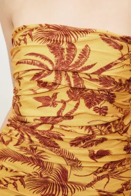 Alemais Banana Blossom Ruched Gown Marigold Size 6 for rent on The Volte - image 3