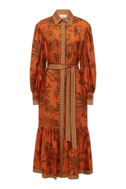 Alemais Monkey Dance Silk Shirtdress Size 10 for rent on The Volte - image 5