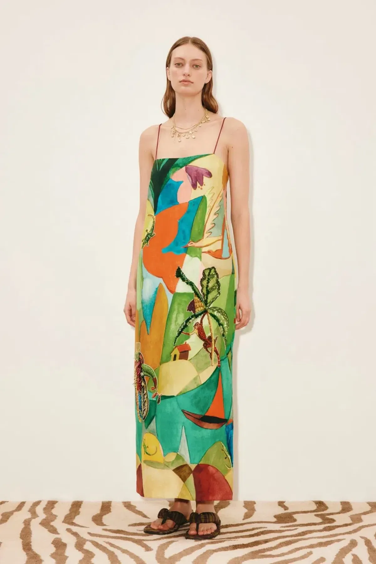 Alemais Mokshini Embellished Midi Dress Size 4 for rent on The Volte - main image