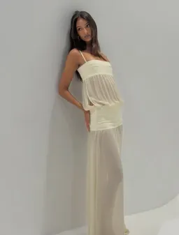 Ance Gria Romeo Dress Cream 6 for rent on The Volte - image 1