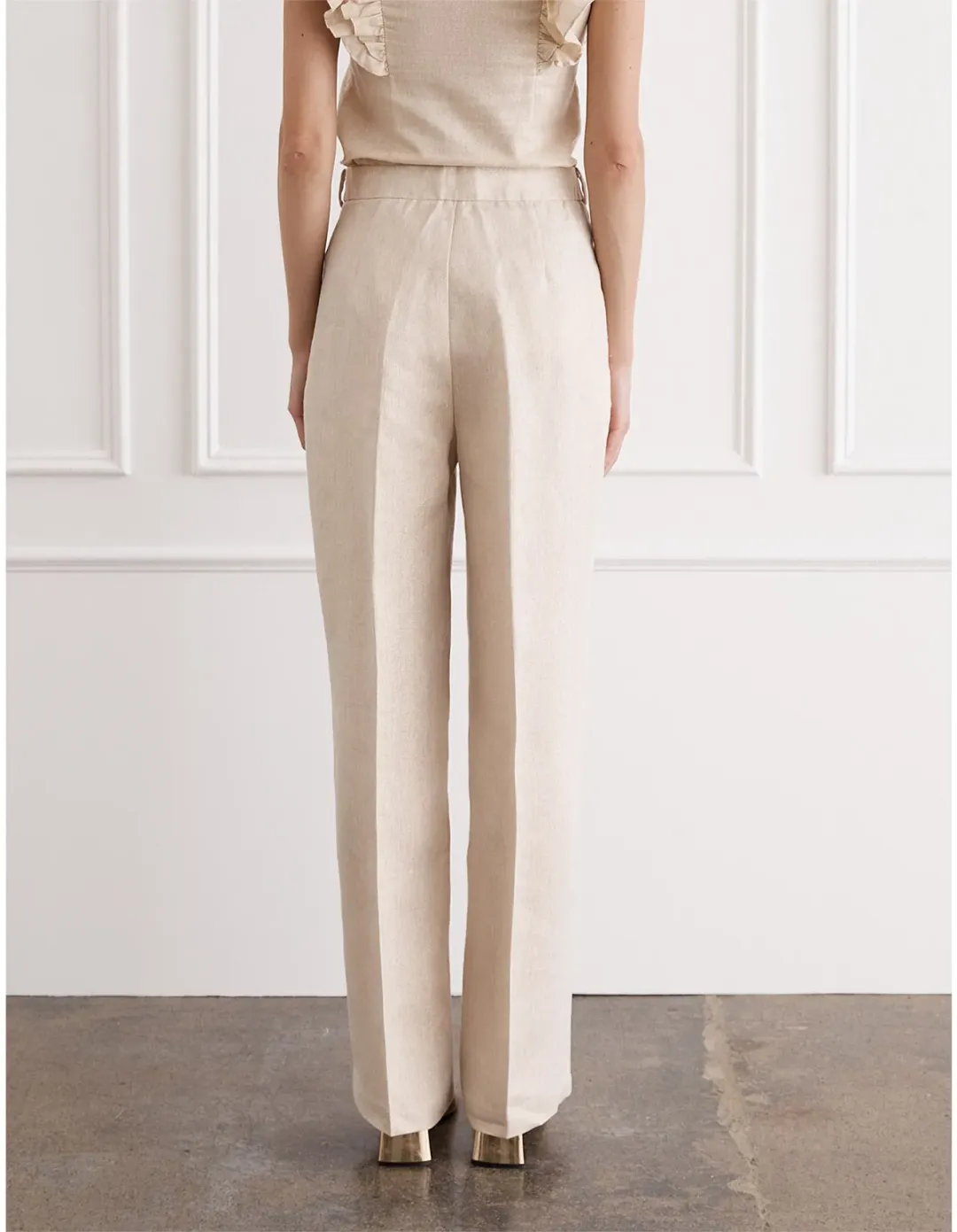 Aqua Blu Illuminee Amelie Pant Gold Size 12 for rent on The Volte - main image