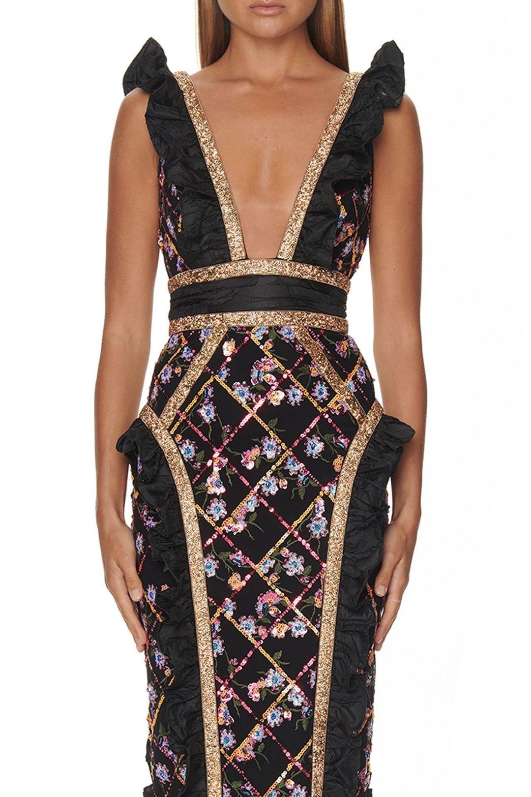 Eliya The Label Natalia Dress Black Size 6 for rent on The Volte - main image
