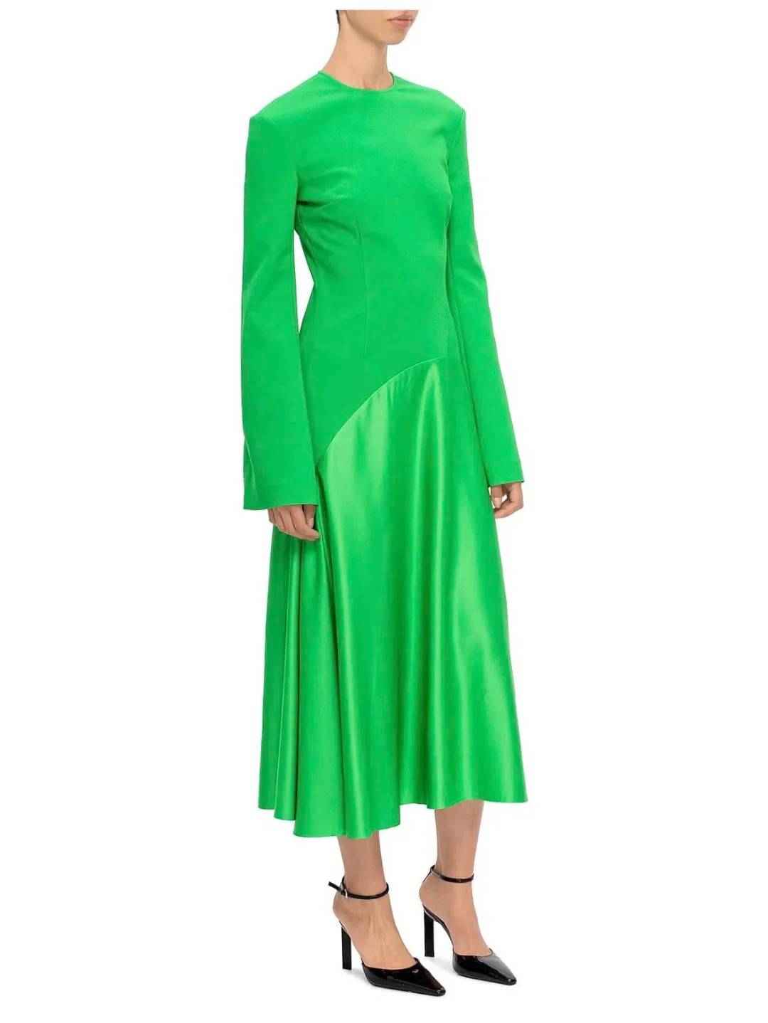 Solace London Gaia Midi Dress Bright Green Size 12 for rent on The Volte - main image
