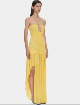 Christopher Esber Arced Orion Strapless Gown in Soleil Size 8 for rent on The Volte - image 2