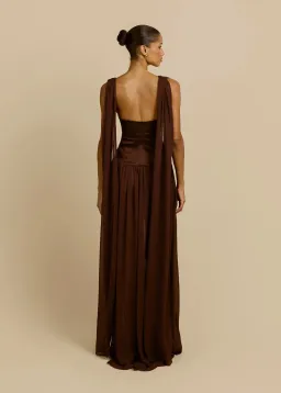 Arcina Ori Ramona Gown in Cacao Brown Size S for rent on The Volte - image 9