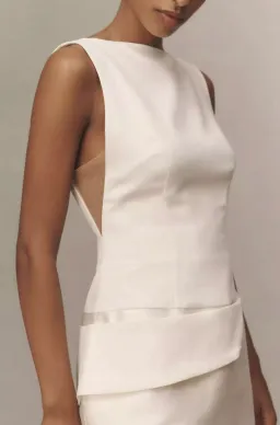 Rachel Gilbert Rikki Sleeveless Mini Dress Cream Size 1 / AU 8 - Hen's & Bachelorette Party Dress for rent on The Volte - image 6