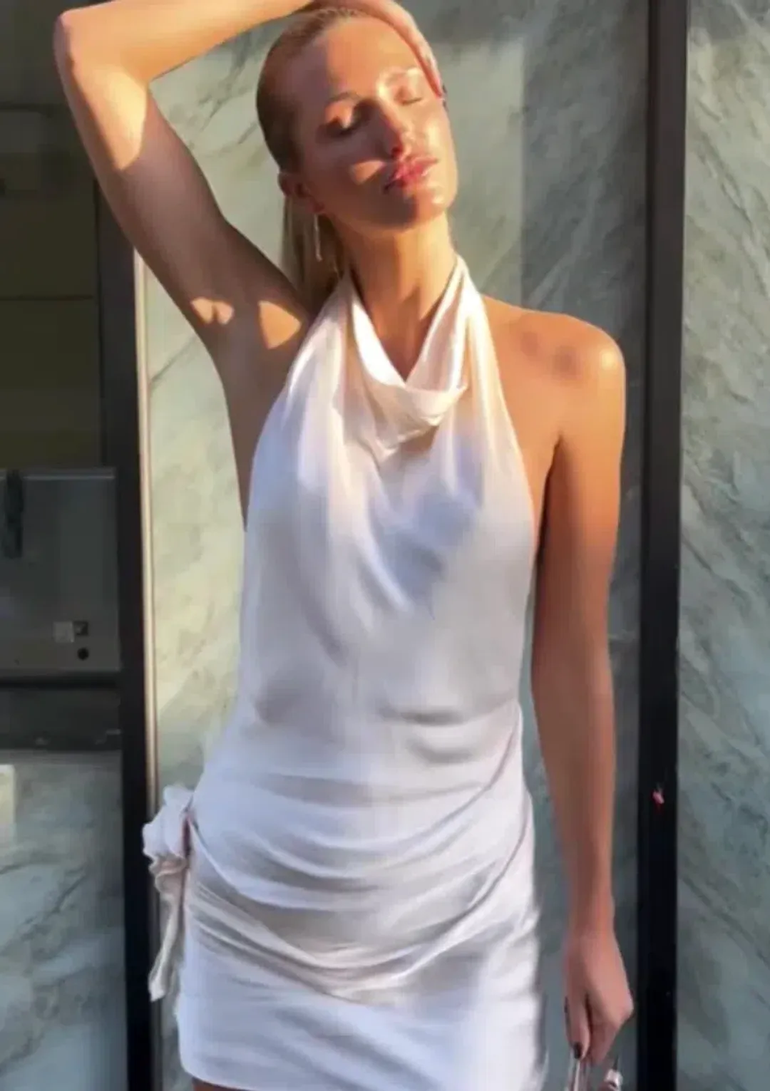 Arcina Ori Rosa Mini Dress Ivory AU 6 - Hen's & Bachelorette Party White Dress for rent on The Volte - main image