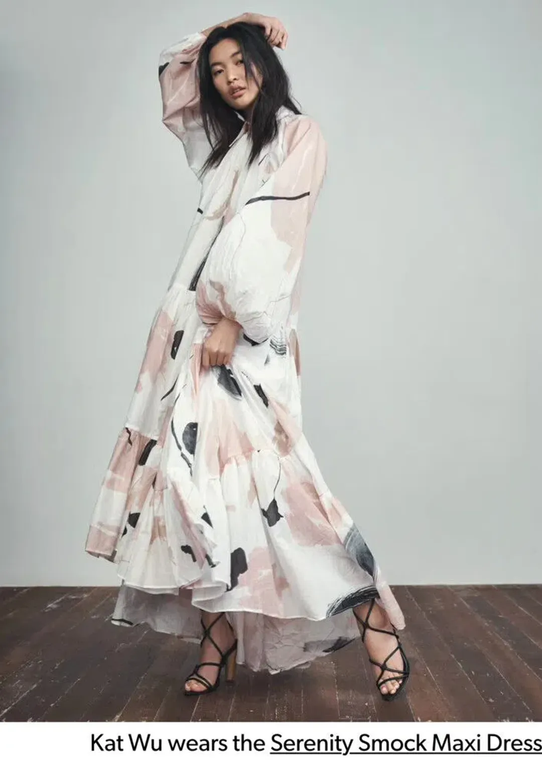 AJE Serenity Smock Maxi Dress  for rent on The Volte - main image