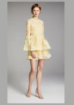 Thurley Chameleon Coachella Mini Dress Yellow Size 12 for rent on The Volte - image 2
