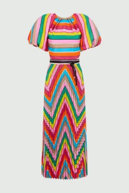 REBECCA VALLANCE DALI PUFF SLEEVE MIDI SIZE 12 for rent on The Volte - image 4