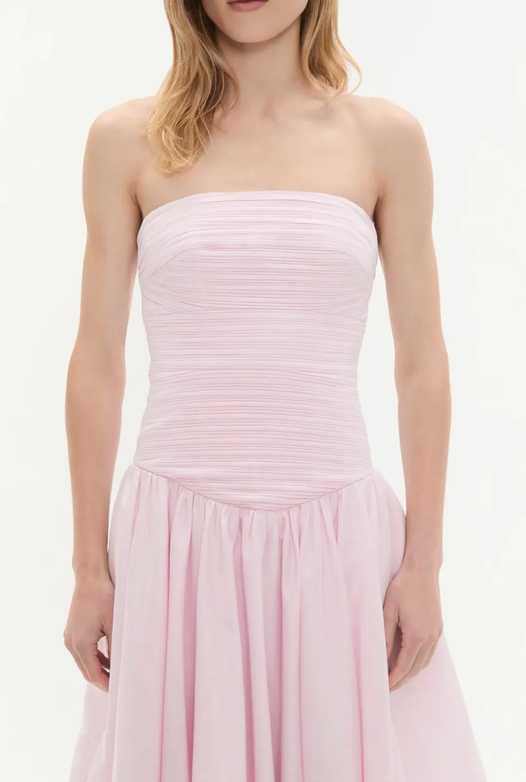 Aje Violette Bubble Midi Dress Pastel Pink Size 8 for rent on The Volte - main image