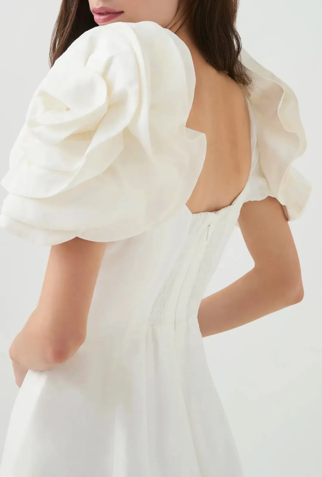Aje Twyla Mini Dress Ivory Size 10 for rent on The Volte - main image