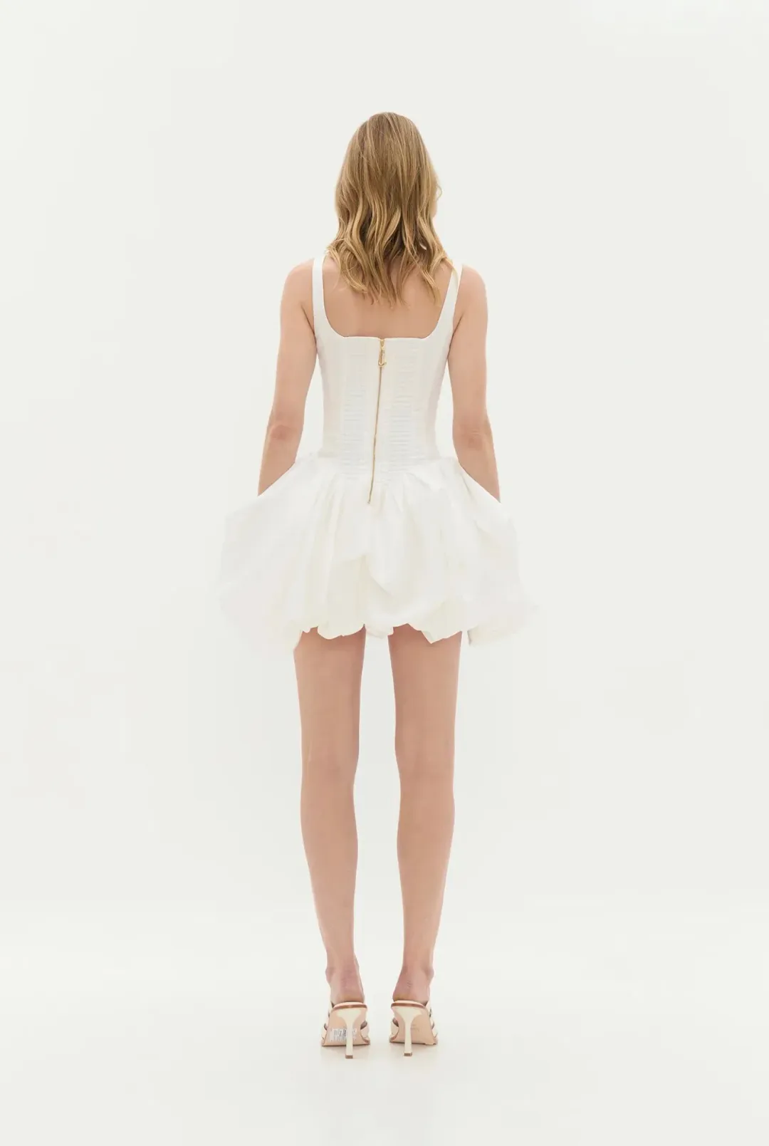 Aje Alani Mini Dress Ivory Size 10 for rent on The Volte - main image