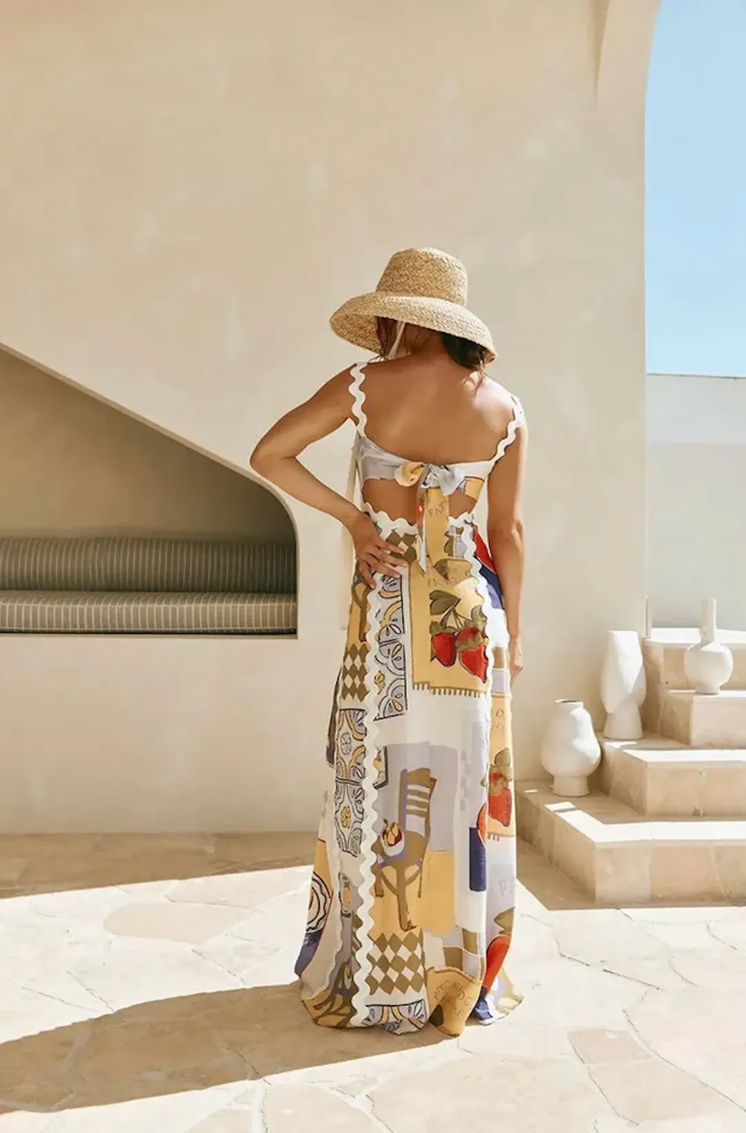 Terazza Dress Villagio Purple Print for rent on The Volte - main image