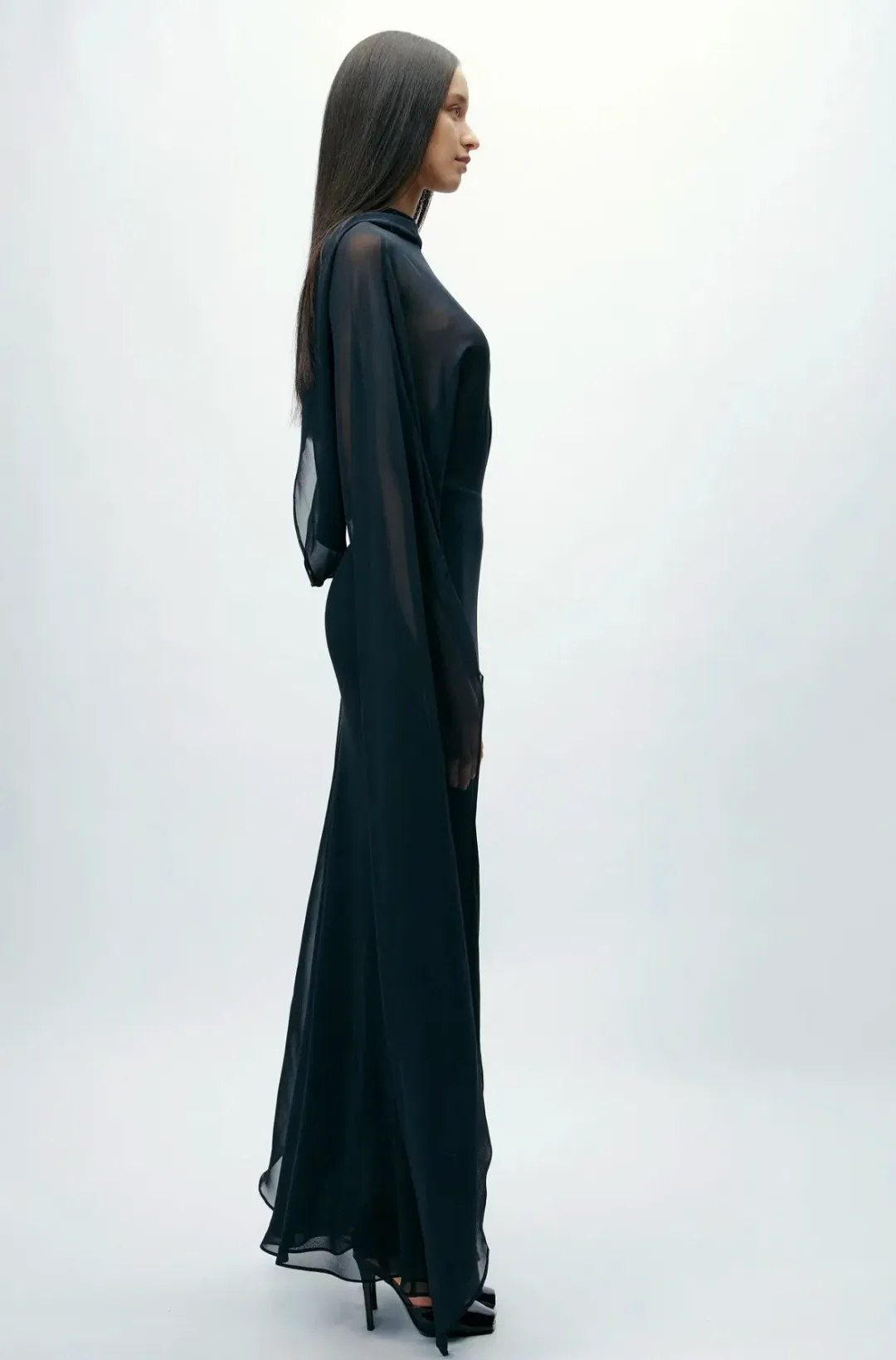 AUTORE STUDIO ELARA DRESS IN BLACK BEAUTY for rent on The Volte - main image