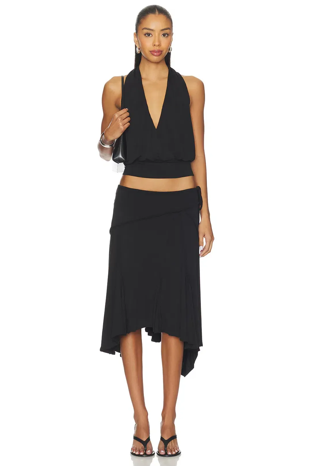 With Jean Sharni Top and Skirt Set in Black Size S / AU 8 for rent on The Volte - main image