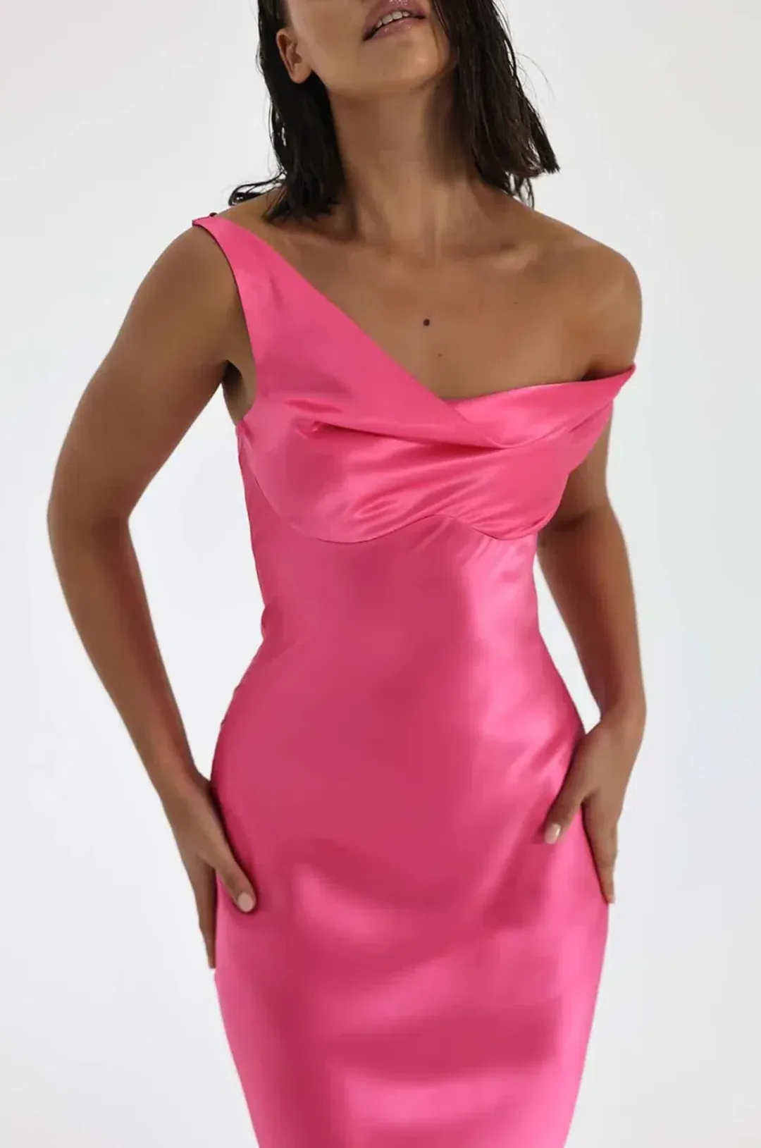 Natalie Rolt Monika Gown in Neon Pink Size 8 for rent on The Volte - main image