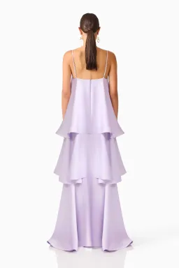 Elliatt Tilly Tiered Maxi Dress size L / 12 purple  for rent on The Volte - image 4