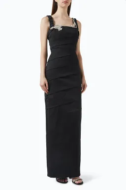 Rachel Gilbert Rhodes Maxi Gown in Black Size 8 for rent on The Volte - image 1