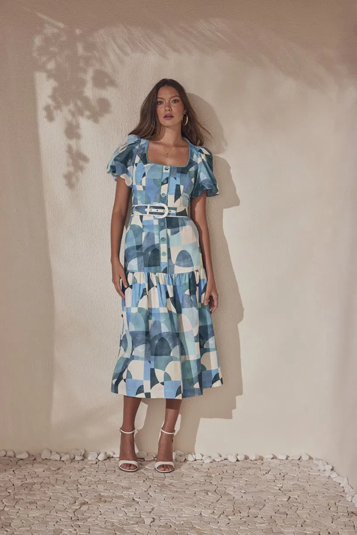 Rebecca Vallance Mallorca Midi Dress Size 8 for rent on The Volte - main image