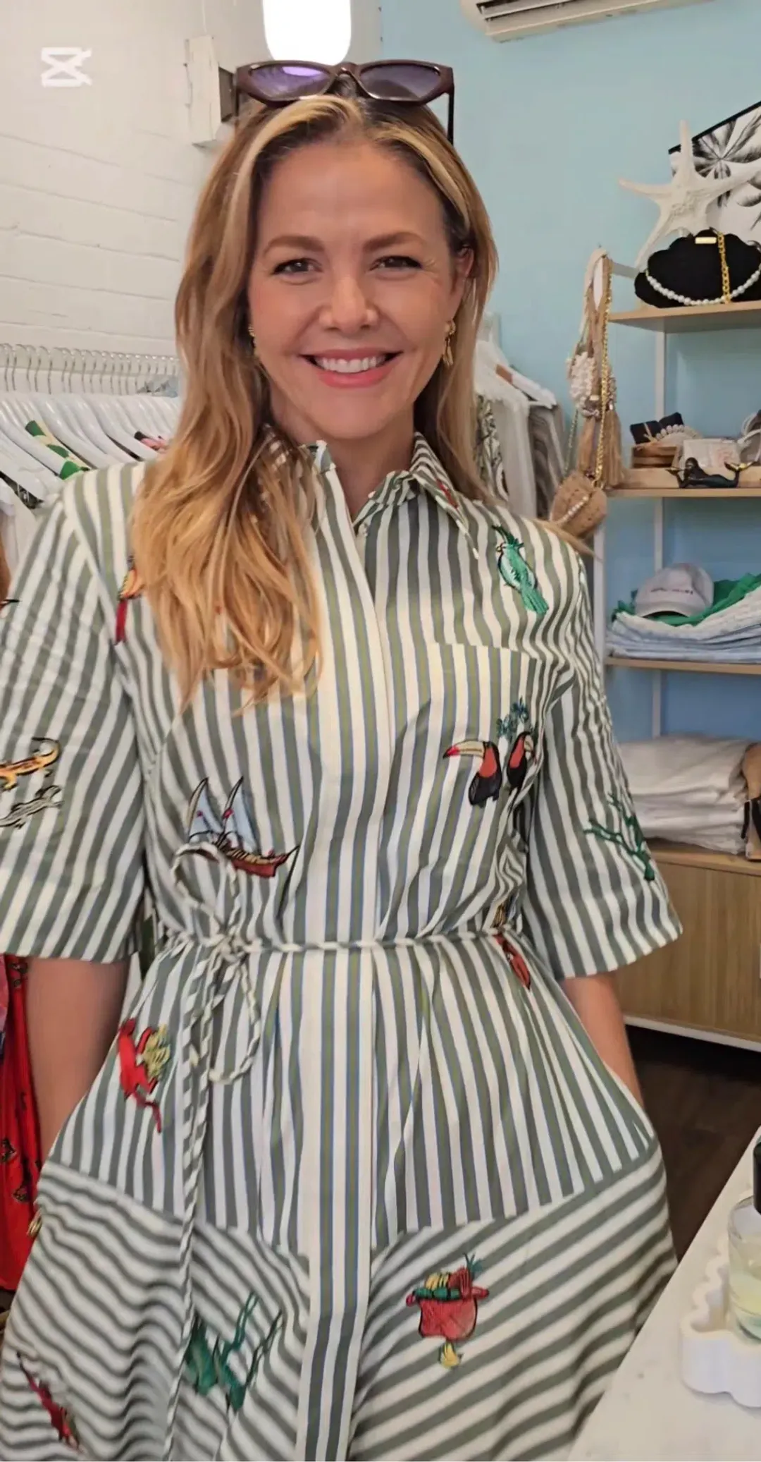 ALEMAIS BISOU EMBROIDERED SHIRTDRESS SIZE 10 for rent on The Volte - main image