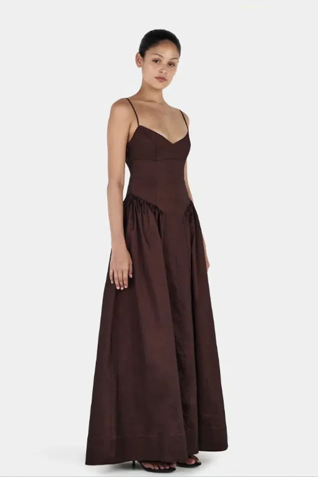 Hansen & Gretel Bellini Gown in Chocolate Size XS/AU6 for rent on The Volte - main image