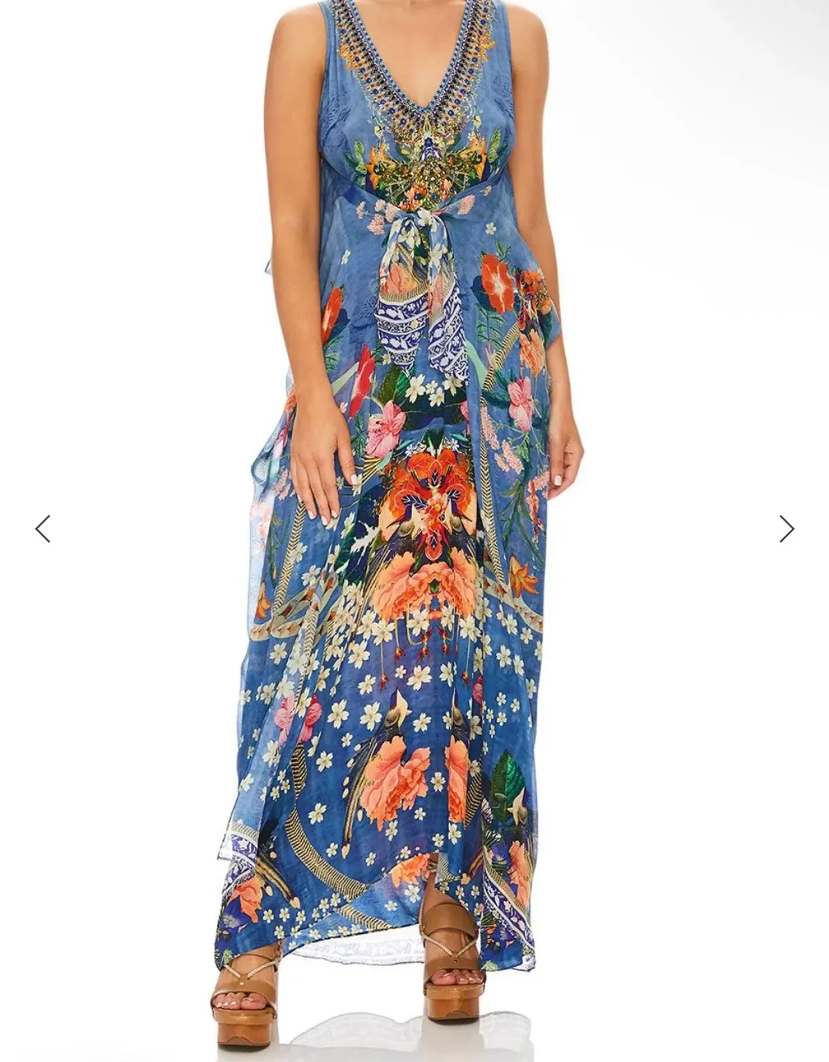 Camilla tie front dress size S(10) for rent on The Volte - main image