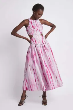 Aje Introspect Ripple Cut Out Midi Dress Size AU 8 / S for rent on The Volte - image 2
